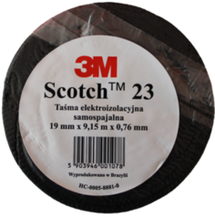 Scotch 23 Taśma izolacyjna samowulkanizująca 19mm x 9,15m